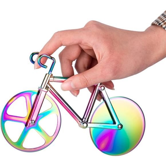 Bicycle Pizza Cutter Wheel, Bike Pizza Cutter Stainless Steel with Pizza Shovel - Picture 2 of 4